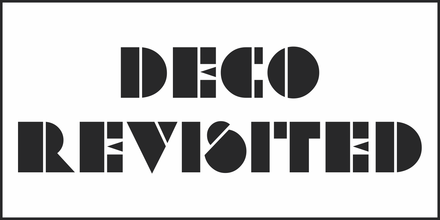Beispiel einer Deco Revisited JNL-Schriftart #5